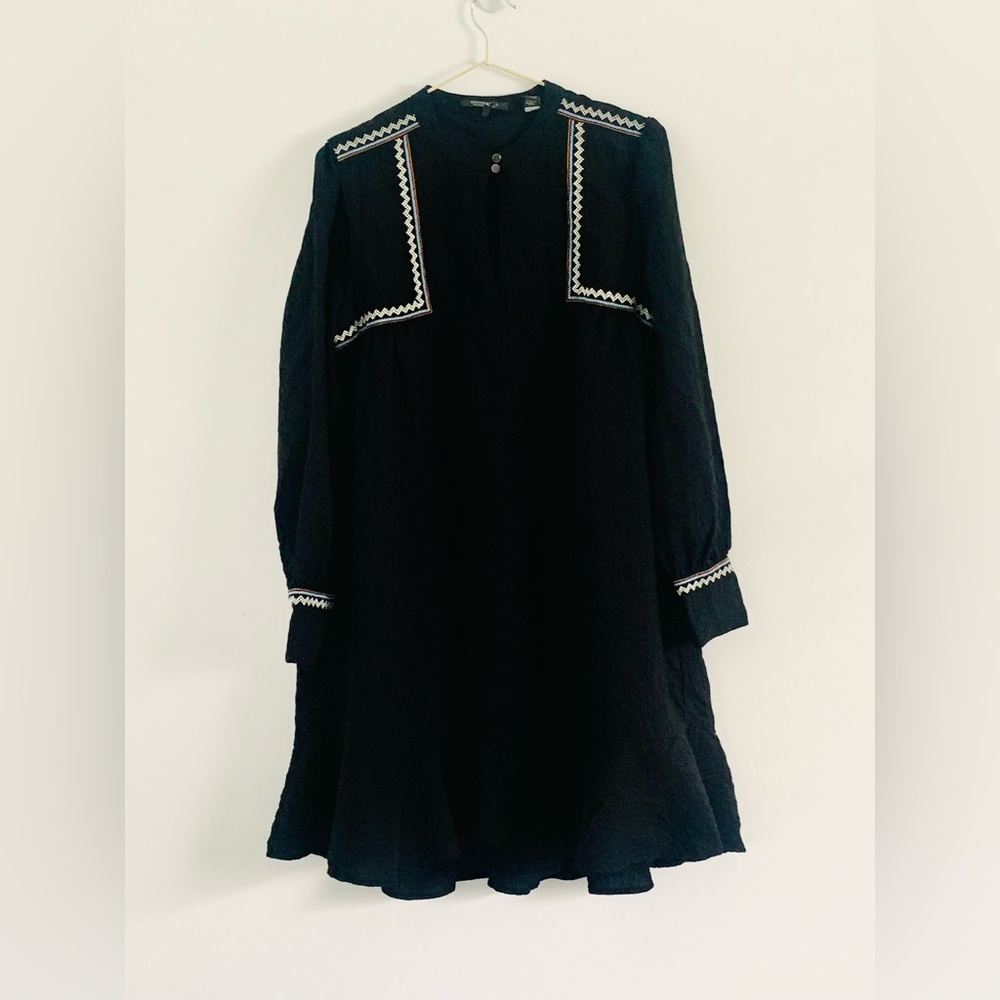 Scotch and Soda W - Long Sleeve High Low Dress in Black